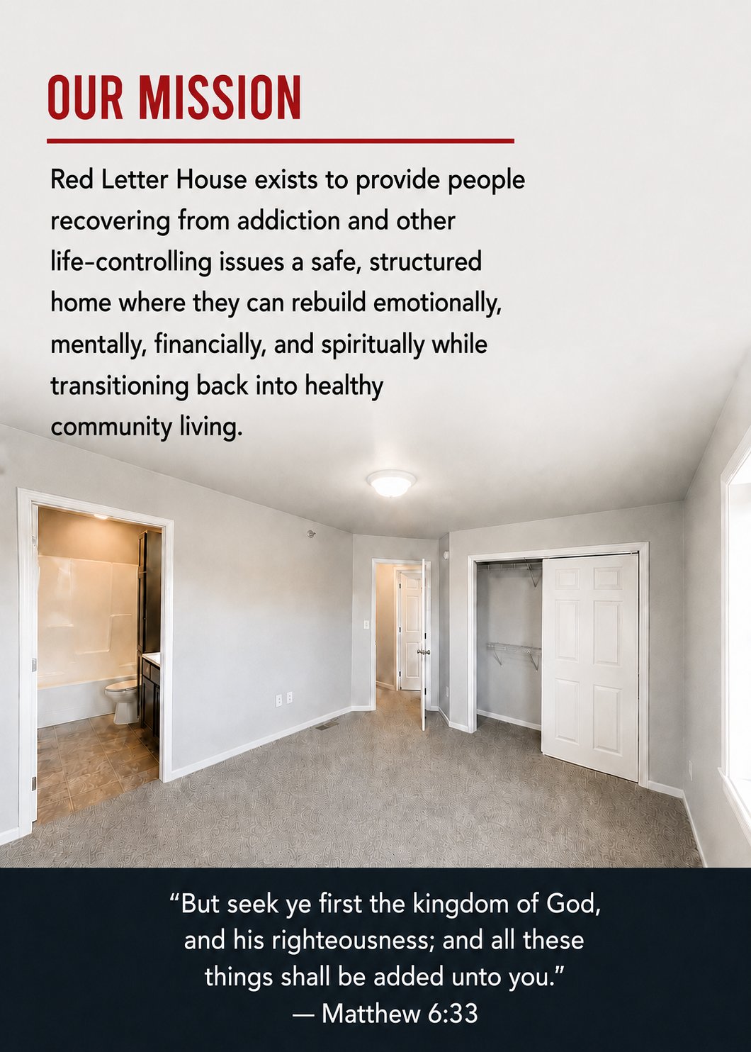 Resident bedroom at Red Letter House
